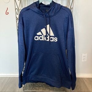 Blue Adidas Logo Hoodie
